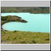 Torres del Paine - Wanderung vom Campingplatz Pehoé zum Aussichtspunkt Mirador Condor, Blick auf den Lago Pehoé