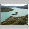 Torres del Paine - Blick vom Aussichtspunkt Mirador Condor auf den Lago Pehoé