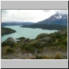 Torres del Paine - Blick vom Aussichtspunkt Mirador Condor auf den Lago Pehoé