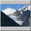 unterwegs auf der Carretera Austral bei Puyuhuapi, Gebirgslandschaft mit Gletscher