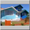 Ancud, Insel Chiloé - ein Holzschindel-Haus im Zentrum