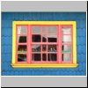 Ancud, Insel Chiloé - Fenster in einem Holzschindel-Haus