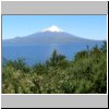 unterwegs nach Petrohue entlang des Südufers des Lago Llanquihue, im Hintergrund Vulkan Osorno