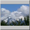 Pucon  Blick vom Zentrum auf den Vulkan Villarrica