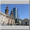 Santiago de Chile  die Kathedrale auf der Plaza de Armas, rechts das Postgebäude