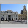 Santiago de Chile  das Postgebäude an der Plaza de Armas, rechts das Historische Nationalmuseum