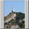 Santiago de Chile  Blick vom Zentrum auf den Cerro San Cristobal mit der Marienstatue