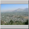 Santiago de Chile  unterwegs zum Gipfel des Cerro San Cristobal, Blick auf die Stadt