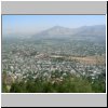 Santiago de Chile  unterwegs zum Gipfel des Cerro San Cristobal, Blick auf die Stadt