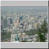 Santiago de Chile  unterwegs zum Gipfel des Cerro San Cristobal, Blick auf die Stadt