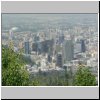 Santiago de Chile  unterwegs zum Gipfel des Cerro San Cristobal, Blick auf die Stadt