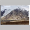 Schnee und Gletscher an den Hängen des Kongur (7.649 m)