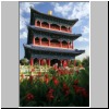 ein chinesischer Tempel (Pavillon) auf dem Roten Berg, Urumchi