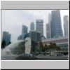 Merlion Park - The Merlion und die Skyline