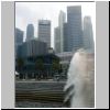 Merlion Park - The Merlion und die Skyline