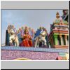 Little India - hinduistischer Sri Vadapathira Kaliamman Tempel, Fassadenschmuck