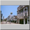 Colombo - Chatham Street, Kolonialgebäude und eine Moschee, links das Uhrturm von 1857 (Clock Tower)