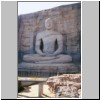 Polonnaruwa - Felsentempel Gal Vihara, Sitzstatue des meditierenden Buddhas (5 m hoch)