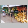 unterwegs von Pinawella nach Peradeniya - ein Früchtestand am Straßenrand mit u.a. King-Coconuts und roten Bananen