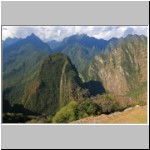 Landschaft an der Ruinen von Machu Picchu