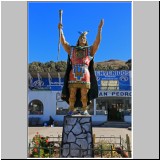 ein Inka-Denkmal in San Pedro de Tiquina, Bolivia