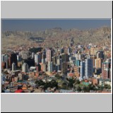 Blick vom Mirador Killi Killi auf La Paz, Bolivien