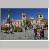 Plaza Murillo (links Präsidentenpalast, rechts Kathedrale), La Paz, Bolivien