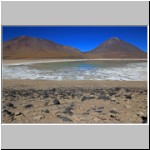 Laguna Verde sowie die Vulkane Juriques und Licancabur, Bolivien