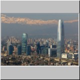 Blick auf Santiago vom Cerro San Cristobal, Chile