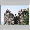 Abstieg von Giewont über den Paß Przelecz Kondracka zum Paß Przelecz w Grzybowcu und später ins Tal Dolina Strazyska; interessante Felsformation