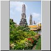 Bangkok - Wat Phra Kaeo, Prangs an der östl. Begrenzung der Tempelanlage