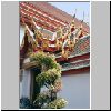 Bangkok - Wat Pho, ein Dachdetail des Bots
