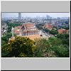 Bangkok - Blick vom Golden Mount Richtung Osten, vorne die Tempelanlagen von Wat Sakhet