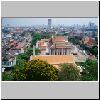 Bangkok - Blick vom Golden Mount Richtung Osten, vorne die Tempelanlagen von Wat Sakhet