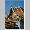 Bangkok - Wat Benchamabopitr (Marmortempel), ein Dachdetail des Bots