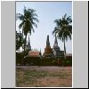 Ayutthaya - Ruinen des ehem. K&ouml;nigstempels Wat Phra Si San Phet, wei&szlig;e Chedis