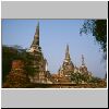 Ayutthaya - Ruinen des ehem. K&ouml;nigstempels Wat Phra Si San Phet, wei&szlig;e Chedis