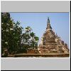 Ayutthaya - Ruinen des ehem. Königstempels Wat Phra Si San Phet, weiße Chedis