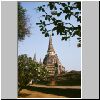 Ayutthaya - Ruinen des ehem. K&ouml;nigstempels Wat Phra Si San Phet, wei&szlig;e Chedis
