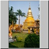 Lamphun - Wat Phra That Hariphunchai, der goldene Chedi