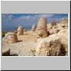 Nemrut Dag - die Westterrasse; Adler, Herakles, Apollo, Zeus, K&ouml;nig Antiochos I.